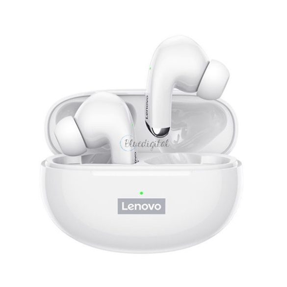 LENOVO LP5 bluetooth fülhallgató SZTEREO (mini, v5.0, TWS, mikrofon, zenehallgatáshoz ajánlott + töltőtok) FEHÉR Apple iPhone 7 4.7, CAT S60, Apple iPhone 7 Plus 5.5, Evolveo Strongphone Q5, Bl