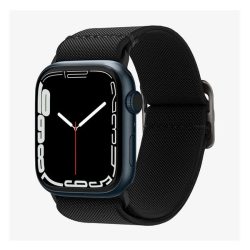  SPIGEN LITE FIT pótszíj (egyedi méret, nagy, textil) FEKETE Apple Watch Series 2 42mm, Apple Watch Series 3 42mm, Apple Watch Series 4 44mm, Apple Watch Series 5 44mm, Apple Watch Series 6 44mm, Apple Watch Series SE 44mm, Apple W