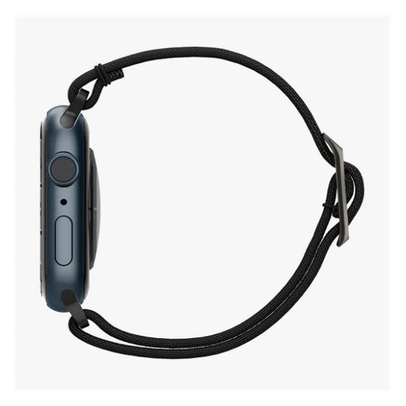 SPIGEN LITE FIT pótszíj (egyedi méret, nagy, textil) FEKETE Apple Watch Series 2 42mm, Apple Watch Series 3 42mm, Apple Watch Series 4 44mm, Apple Watch Series 5 44mm, Apple Watch Series 6 44mm, Apple Watch Series SE 44mm, Apple W