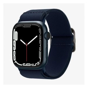 SPIGEN LITE FIT pótszíj (egyedi méret, nagy, textil) SÖTÉTKÉK Apple Watch Series 2 42mm, Apple Watch Series 3 42mm, Apple Watch Series 4 44mm, Apple Watch Series 5 44mm, Apple Watch Series 6 44mm, Apple Watch Series SE 44mm, Apple W