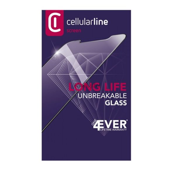 CELLULARLINE LONG LIFE képernyővédő üveg (3D full cover, íves, extra karcálló, ultravékony, 0.2 mm, 9H) FEKETE Apple iPhone 13 Pro Max
