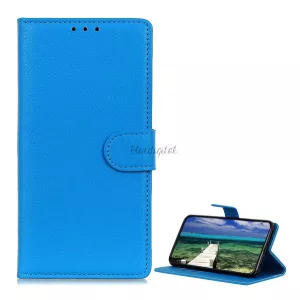Tok álló, bőr hatású (FLIP, oldalra nyíló, asztali tartó funkció, prémium) VILÁGOSKÉK Honor 50, Huawei Nova 9