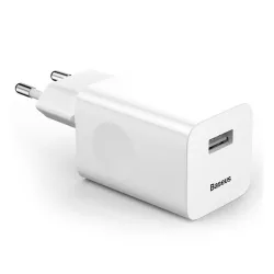   BASEUS hálózati töltő USB aljzat (24W, PD gyorstöltő 3.0) FEHÉR 