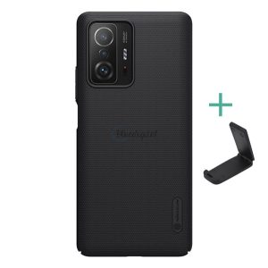 NILLKIN SUPER FROSTED műanyag telefonvédő (gumírozott, érdes felület) FEKETE Xiaomi 11T Pro, Xiaomi 11T