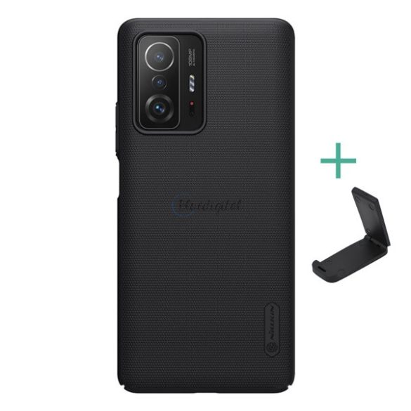 NILLKIN SUPER FROSTED műanyag telefonvédő (gumírozott, érdes felület) FEKETE Xiaomi 11T Pro, Xiaomi 11T