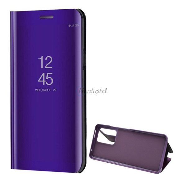 Tok álló (aktív FLIP, oldalra nyíló, asztali tartó funkció, tükrös felület, Mirror View Case) LILA Xiaomi 11T, Xiaomi 11T Pro