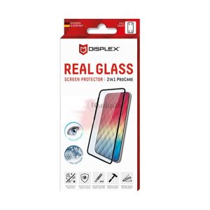 DISPLEX képernyővédő üveg (3D full cover, íves, 10H, kék fény elleni védelem + felhelyezést segítő keret) FEKETE Samsung Galaxy S21 Plus (SM-G996) 5G