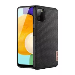   DUX DUCIS FINO szilikon telefonvédő (műanyag belső, közepesen ütésálló, rács minta) FEKETE Samsung Galaxy A03s (SM-A037F)