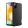 DUX DUCIS FINO szilikon telefonvédő (műanyag belső, közepesen ütésálló, rács minta) FEKETE Samsung Galaxy A03s (SM-A037F)