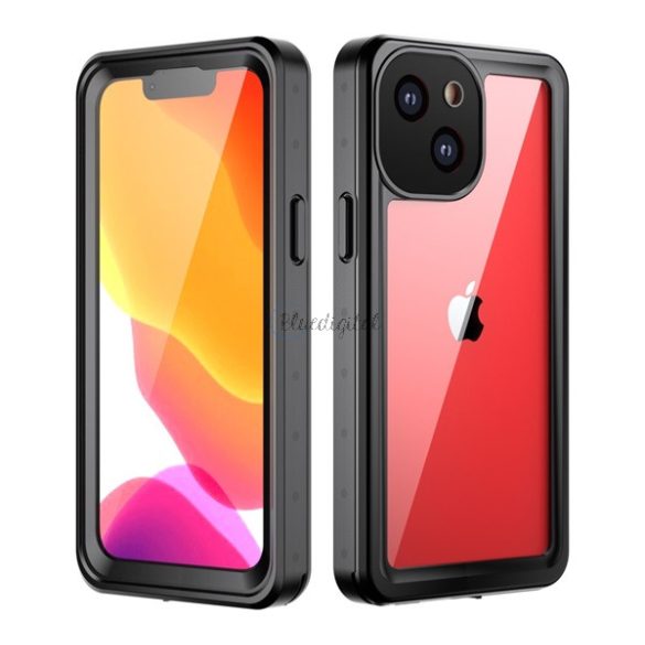 REDPEPPER vízhatlan / vízálló tok, AQUA (2 méterig, IP68, közepesen ütésálló, légpárnás sarok, logo kivágás) ÁTLÁTSZÓ Apple iPhone 13 mini