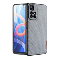   DUX DUCIS FINO szilikon telefonvédő (műanyag belső, közepesen ütésálló, rács minta) SZÜRKE Xiaomi Redmi Note 11T 5G, Xiaomi Poco M4 Pro 5G