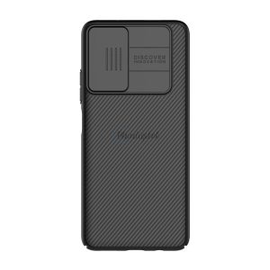 NILLKIN CAMSHIELD műanyag telefonvédő (szilikon keret, közepesen ütésálló, kamera védelem, csíkos) FEKETE Xiaomi Poco M4 Pro 5G, Xiaomi Redmi Note 11T 5G, Xiaomi Redmi Note 11 5G