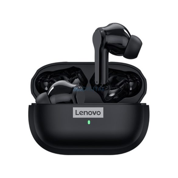 LENOVO LIVEPODS LP1S bluetooth fülhallgató SZTEREO (v5.0, TWS, zajszűrő, vízálló + töltőtok) FEKETE