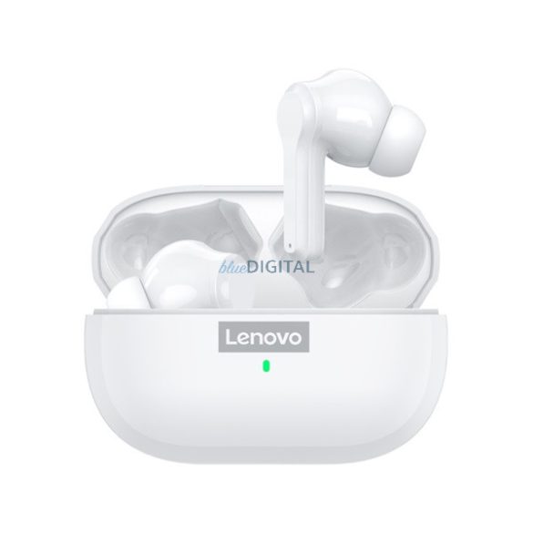 LENOVO LIVEPODS LP1S bluetooth fülhallgató SZTEREO (v5.0, TWS, zajszűrő, vízálló + töltőtok) FEHÉR