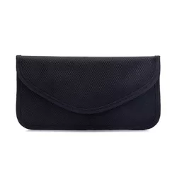   Tok fekvő, vászon (univerzális, tépőzáras, RFID jelblokkoló védelem, 17 x 9 x 1cm) FEKETE