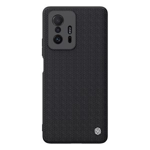 NILLKIN TEXTURED műanyag telefonvédő (érdes felület, közepesen ütésálló, szilikon keret, 3D minta) FEKETE Xiaomi 11T, Xiaomi 11T Pro