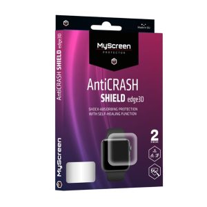 MYSCREEN ANTI CRASH EDGE képernyővédő fólia (3D, ütésállóság, 0.2mm, 6H) ÁTLÁTSZÓ Apple Watch Series 7 41mm