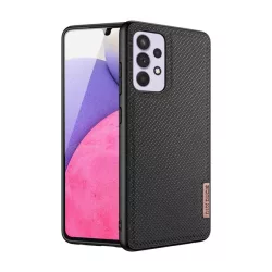   DUX DUCIS FINO szilikon telefonvédő (műanyag belső, közepesen ütésálló, rács minta) FEKETE Samsung Galaxy A33 5G (SM-A336)