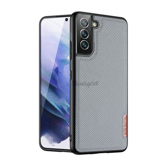 DUX DUCIS FINO szilikon telefonvédő (műanyag belső, közepesen ütésálló, rács minta) SZÜRKE Samsung Galaxy S22 Plus 5G (SM-S906)