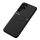 Műanyag telefonvédő (szilikon keret, közepesen ütésálló, beépített fémlemez, bőr hatású hátlap, csíkos minta) FEKETE Samsung Galaxy S22 Ultra 5G (SM-S908)