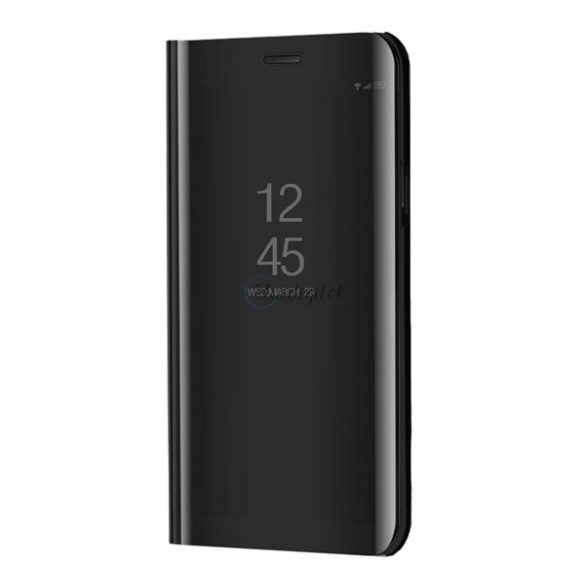 Tok álló (aktív FLIP, oldalra nyíló, asztali tartó funkció, tükrös felület, Mirror View Case) FEKETE Samsung Galaxy S22 Ultra 5G (SM-S908)