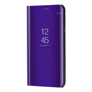 Tok álló (aktív FLIP, oldalra nyíló, asztali tartó funkció, tükrös felület, Mirror View Case) LILA Samsung Galaxy S22 5G (SM-S901)