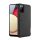 DUX DUCIS FINO szilikon telefonvédő (műanyag belső, közepesen ütésálló, rács minta) FEKETE Samsung Galaxy A02s (SM-A025F)