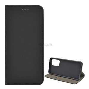 Tok álló, bőr hatású (FLIP, oldalra nyíló, asztali tartó funkció, rombusz minta) FEKETE Samsung Galaxy A53 (SM-A536) 5G