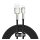 BASEUS CAFULE adatkábel (USB - lightning, 2.4A, PD gyorstöltő, 200cm, cipőfűző) FEKETE