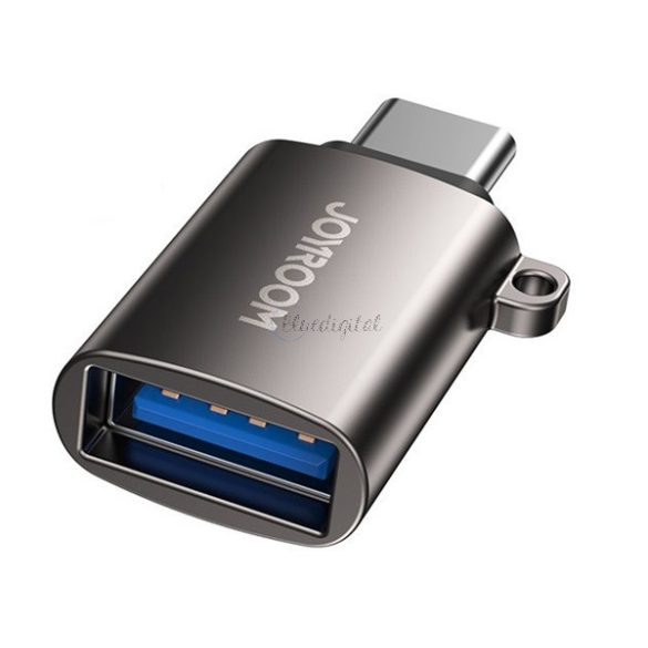 JOYROOM adapter (USB aljzat - Type-C, adatátvitel és töltés, OTG) FEKETE