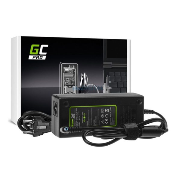 GREEN CELL PRO töltő és AC adapter (19.5V/6.15A, 120W, DC csatlakozó (4.5-3.0mm) HP Omen 15-5000 17-W HP Env) FEKETE