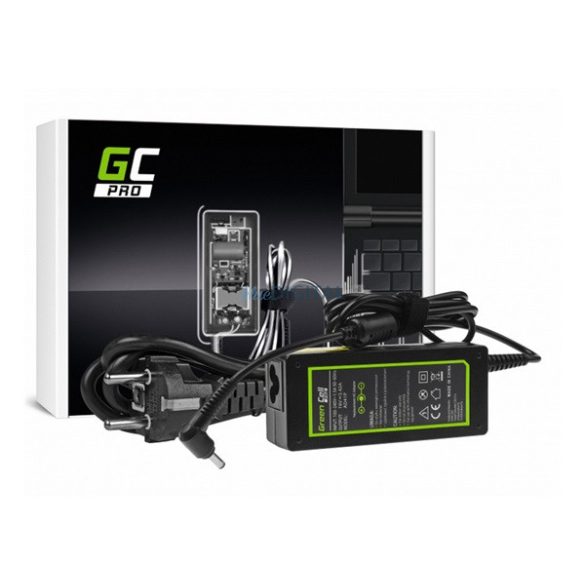 GREEN CELL PRO töltő és AC adapter (19V/3.42A, 65W, kerek (4.0-1.35mm) Asus F553 F553M F553MA R540L R540S X54) FEKETE 