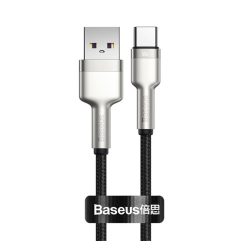   BASEUS CAFULE adatkábel (USB - Type-C, 66W, PD gyorstöltő, 25cm, cipőfűző) FEKETE 