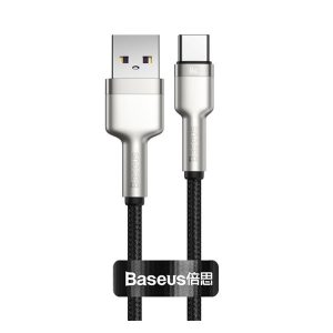 BASEUS CAFULE adatkábel (USB - Type-C, 66W, PD gyorstöltő, 25cm, cipőfűző) FEKETE 