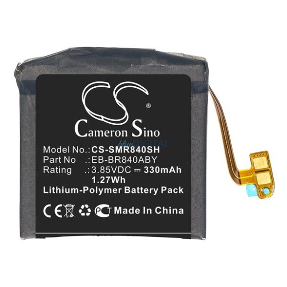 CAMERON SINO Li-Polymer akku (3.85V/330mAh, Samsung EB-BR840ABY kompatibilis) Samsung Galaxy Watch 3 eSIM 45mm (SM-R845F), Galaxy Watch 3 45mm (SM-R840)