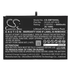   CAMERON SINO Li-Polymer akku (3.85V/6800mAh, Samsung SCUD-WT-N19 kompatibilis) Samsung Galaxy Tab A7 10.4 (2020) WIFI SM-T500, Samsung Galaxy Tab A7 10.4 (2020) LTE SM-T505, Samsung Galaxy Tab A7 10.4 (2022) WIFI SM-T503