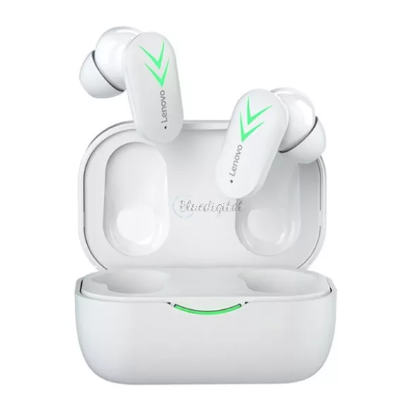 LENOVO XT82 bluetooth fülhallgató SZTEREO (v5.1, TWS, mikrofon, gamer, LED kijelző, aktív zajszűrő + töltőtok) FEHÉR