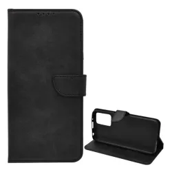   Tok álló, bőr hatású (FLIP, oldalra nyíló, asztali tartó funkció, prémium) FEKETE Xiaomi Redmi 10 (2021), Xiaomi Redmi 10 (2022)