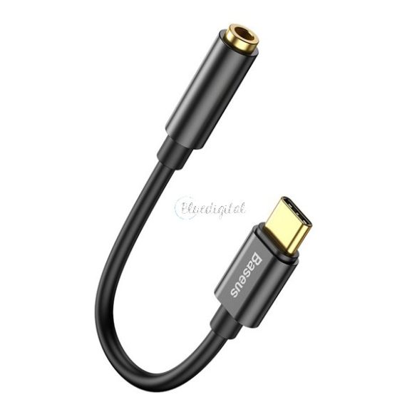 BASEUS audió adapter kábel (3.5mm jack aljzat - Type-C) FEKETE