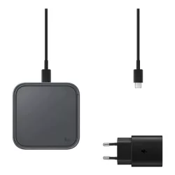   SAMSUNG asztali töltő (15W, gyorstöltő, wireless + hálózati töltő) FEKETE