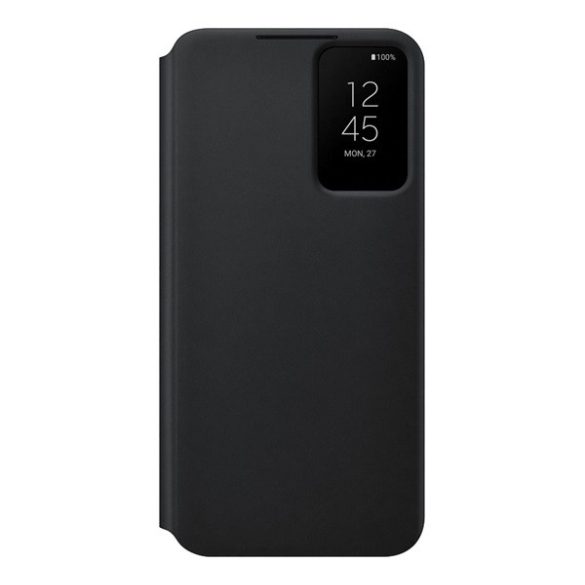 SAMSUNG tok álló (aktív FLIP, oldalra nyíló, Clear View Cover) FEKETE Samsung Galaxy S22 Plus 5G (SM-S906)