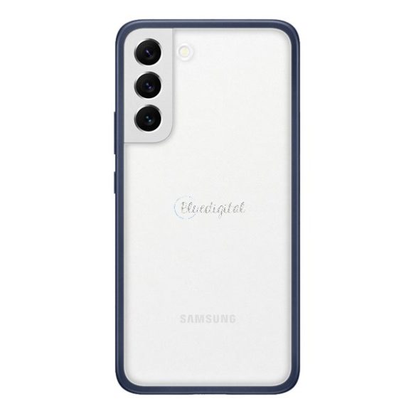 SAMSUNG szilikon telefonvédő (cserélhető átlátszó / füst hátlap, ütésálló keret) SÖTÉTKÉK Samsung Galaxy S22 Plus 5G (SM-S906)