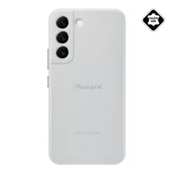   SAMSUNG műanyag telefonvédő (valódi bőr hátlap) VILÁGOSSZÜRKE Samsung Galaxy S22 5G (SM-S901)