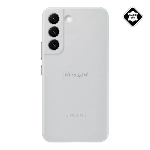 SAMSUNG műanyag telefonvédő (valódi bőr hátlap) VILÁGOSSZÜRKE Samsung Galaxy S22 5G (SM-S901)