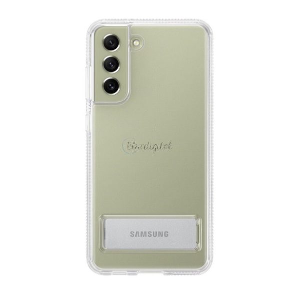 SAMSUNG műanyag telefonvédő (dupla rétegű, gumírozott, asztali tartó funkció) ÁTLÁTSZÓ Samsung Galaxy S21 FE (SM-G990)