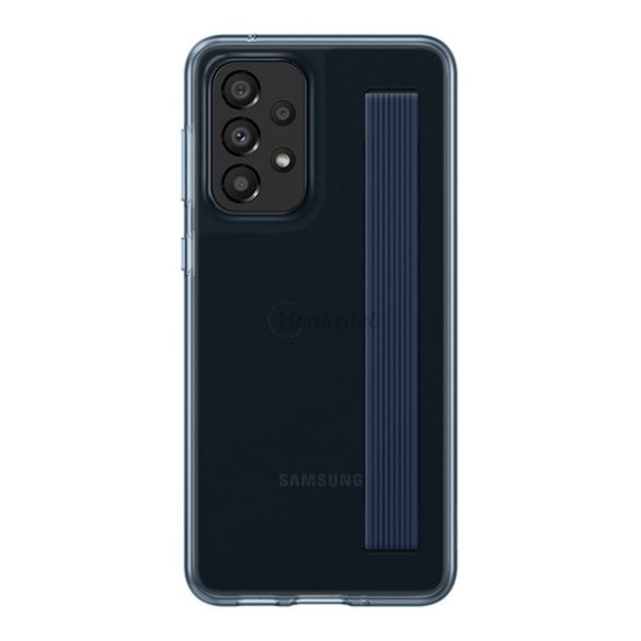 SAMSUNG szilikon telefonvédő (matt + kézpánt) FEKETE Samsung Galaxy A33 5G (SM-A336)