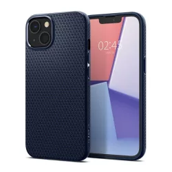   SPIGEN LIQUID AIR szilikon telefonvédő (ütésállóság, légpárnás sarok, rombusz) SÖTÉTKÉK Apple iPhone 13