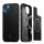 SPIGEN MAG szilikon telefonvédő (matt, ütésállóság, csíkos, MagSafe) FEKETE Apple iPhone 13 mini