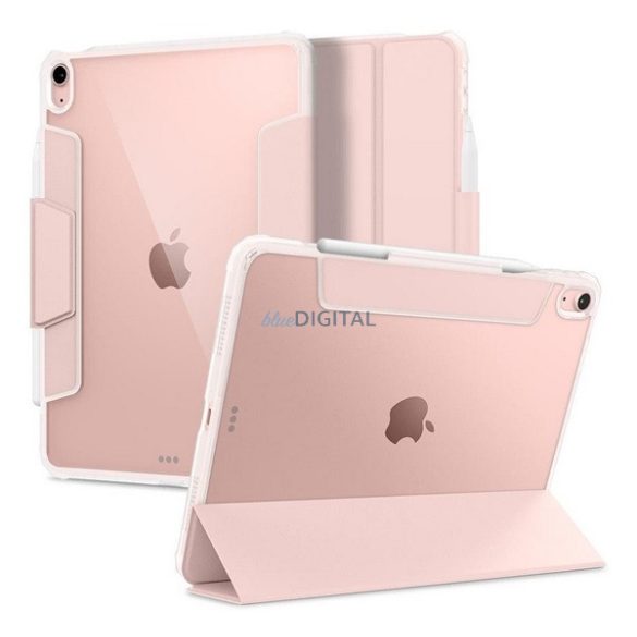 SPIGEN ULTRA HYBRID PRO tok álló, bőr hatású (FLIP, oldalra nyíló, TRIFOLD, asztali tartó, ceruza tartó) ROZÉARANY Apple IPAD Air 11 (2025), IPAD Pro 11 (2022), IPAD Pro 11 (2021)