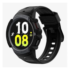 SPIGEN RUGGED ARMOR PRO pótszíj (egyedi méret, szilikon, ütésállóság + szilikon keret) SÖTÉTSZÜRKE Samsung Galaxy Watch 4 40 mm (SM-R860)